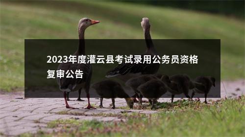 2023年度灌云县考试录用公务员资格复审公告                进入阅读模式 图片