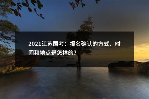 2021江苏国考：报名确认的方式、时间和地点是怎样的？                进入阅读模式 图片